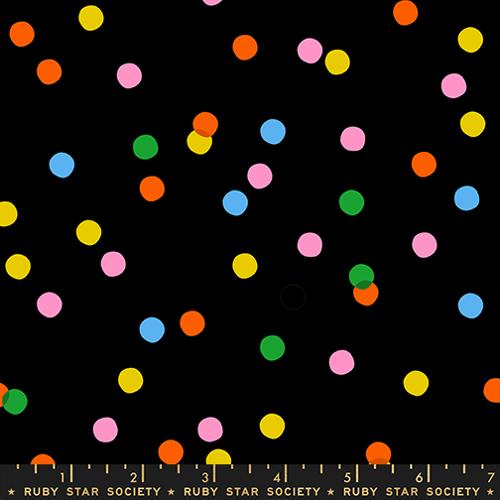 Sparkle Mart Black Spritz Blenders Vintage Retro Kitsch Cotton 43"/44" Fabric Per Yard