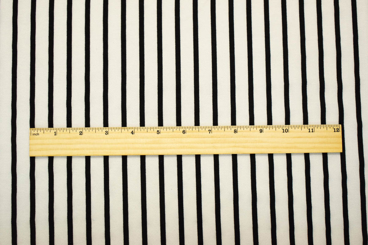 White-Black Nylon Stripe Velvet Flocked Chiffon Woven Fabric