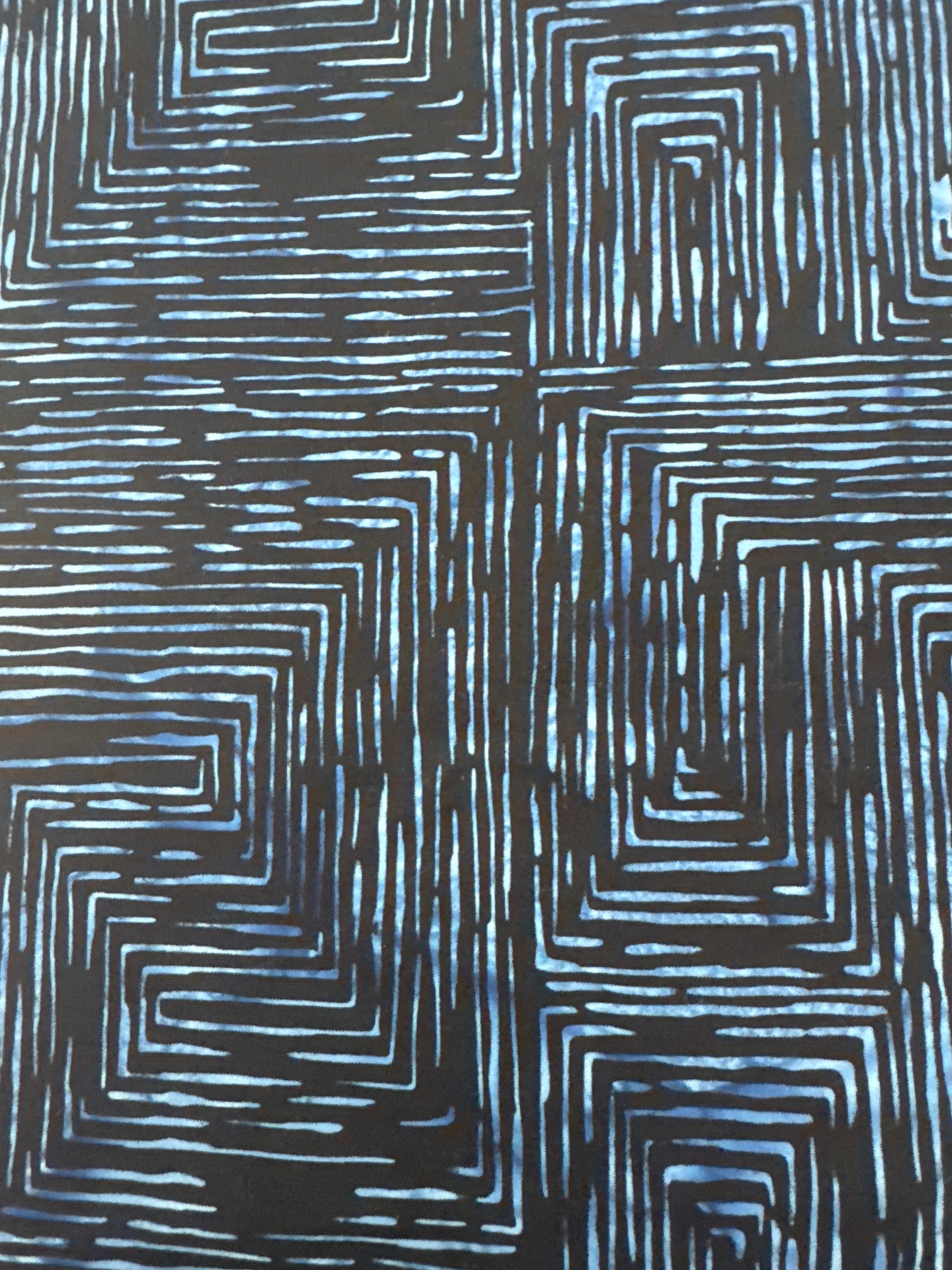 Blueberry Licorice Geometric quilting fabric by Hoffman Fabrics