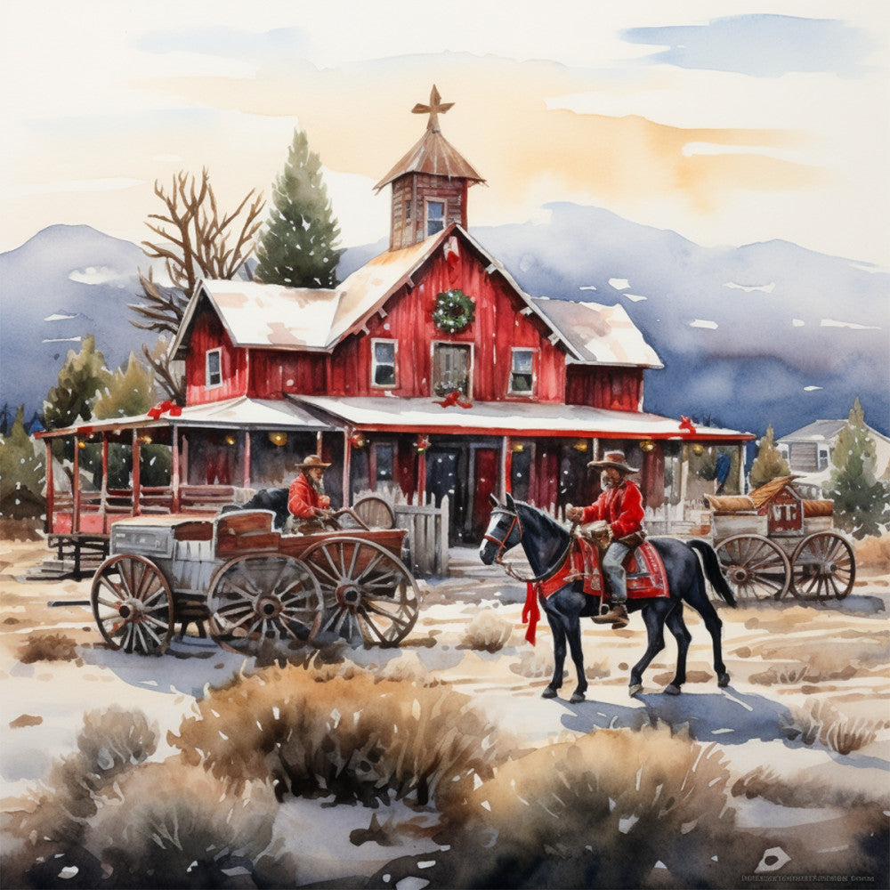 A Country Christmas Fabric Panel 47 QuiltingFabricPanels