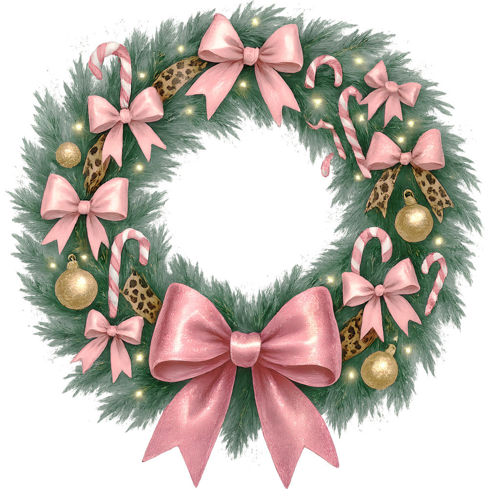 A Pink Christmas Fabric Panel 14