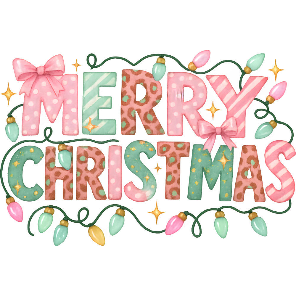 A Pink Christmas Fabric Panel 23