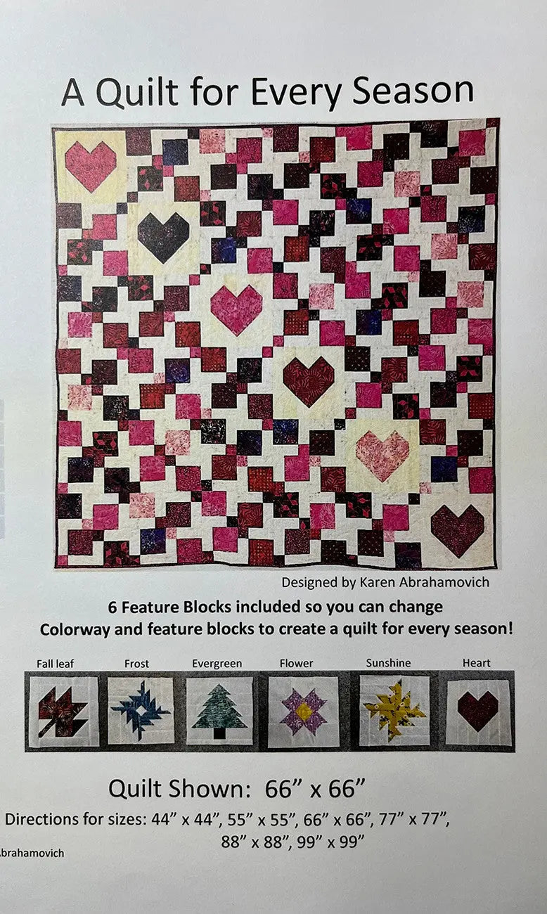 A Quilt for Every Season Quilt Pattern Checker Distributor