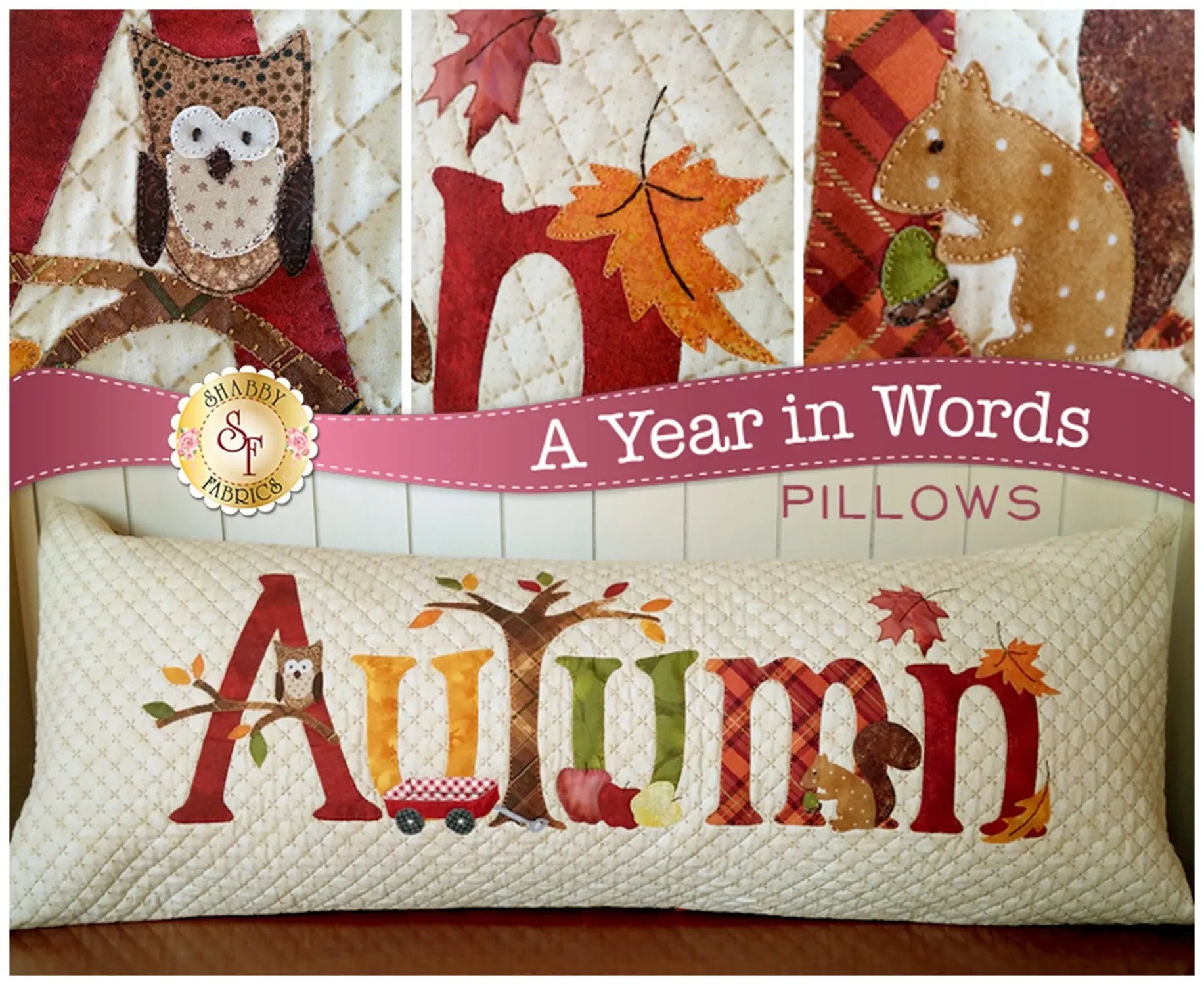 A Year In Words Pillow Autumn September - Linda's Electric Quilters