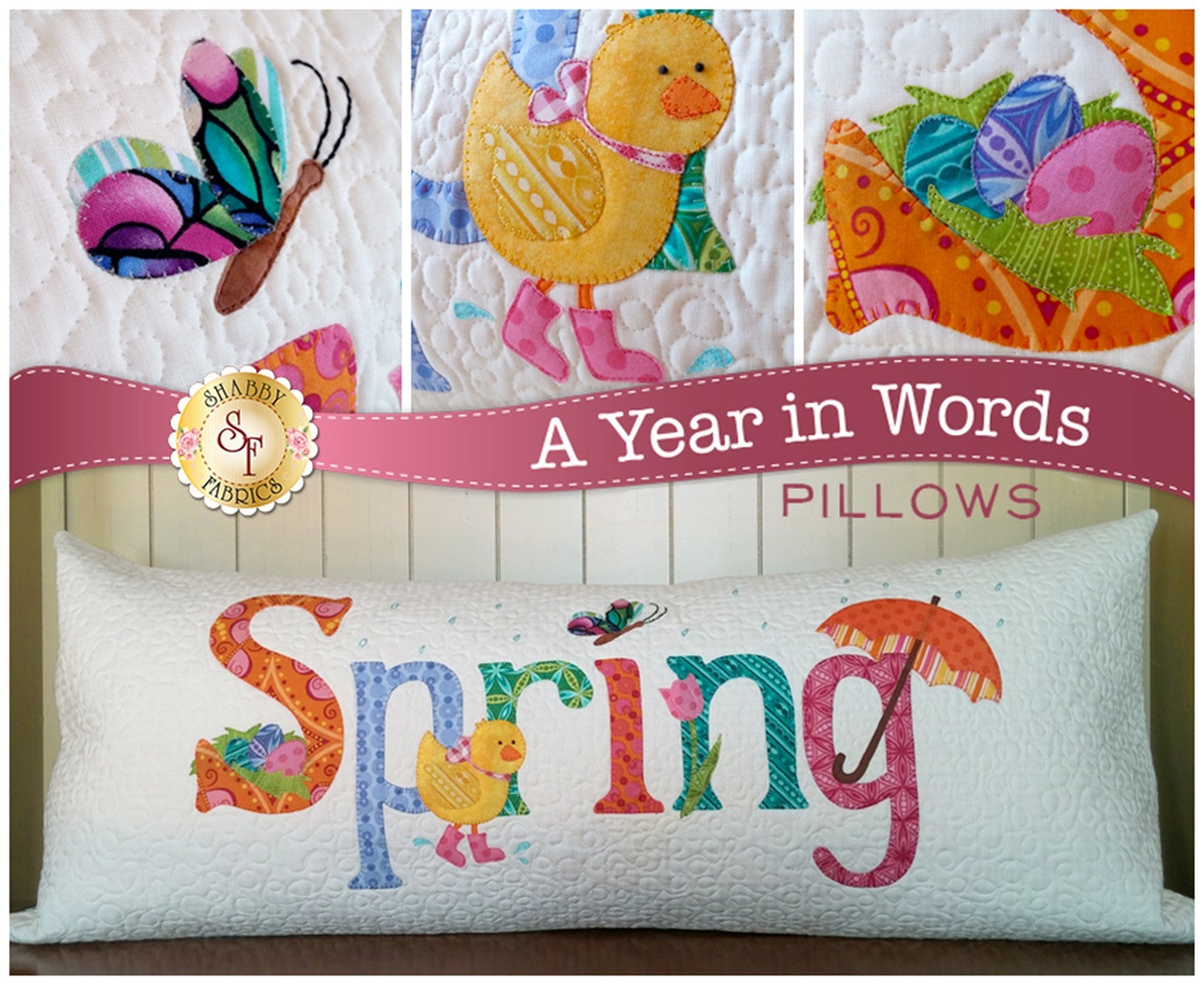 A Year In Words - Spring Pillow - April