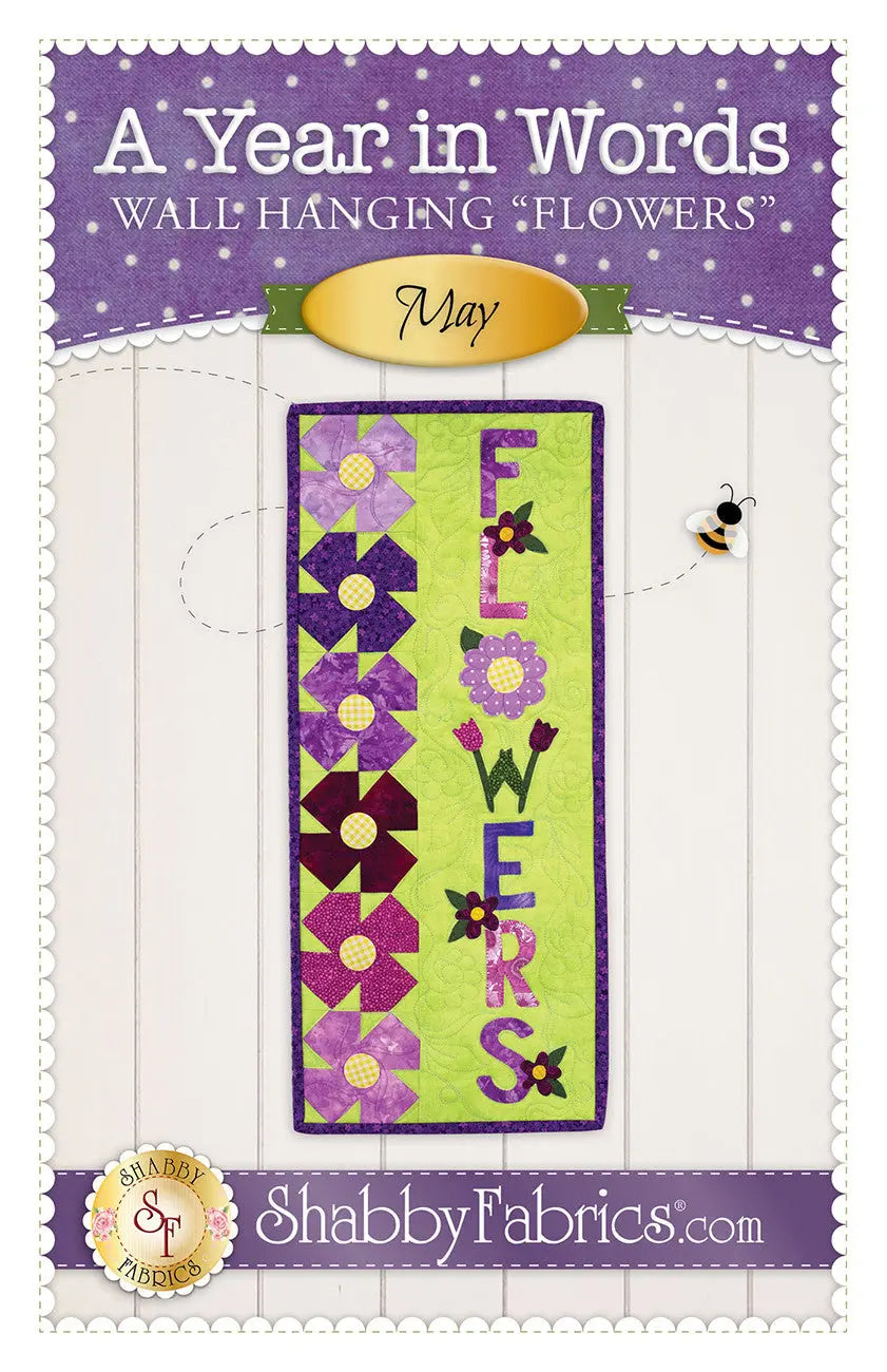 A Year in Words Wall Hanging Flowers May Checker Distributor