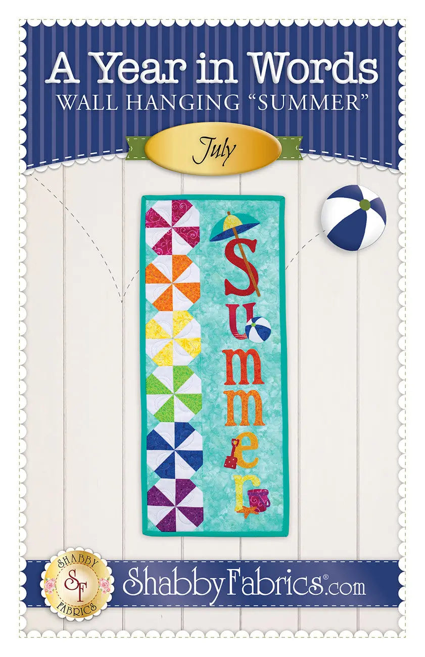 A Year in Words Wall Hanging Summer July Checker Distributor