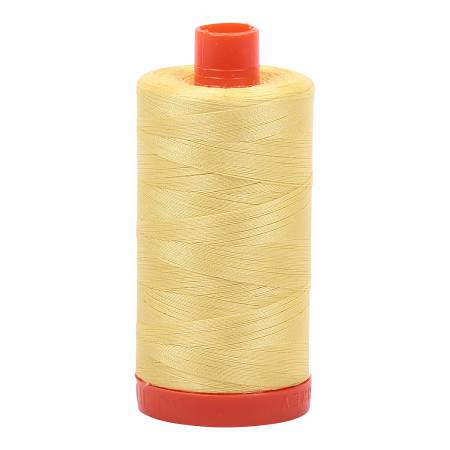 Mako cotton thread 50wt 1422 yards in Lemon