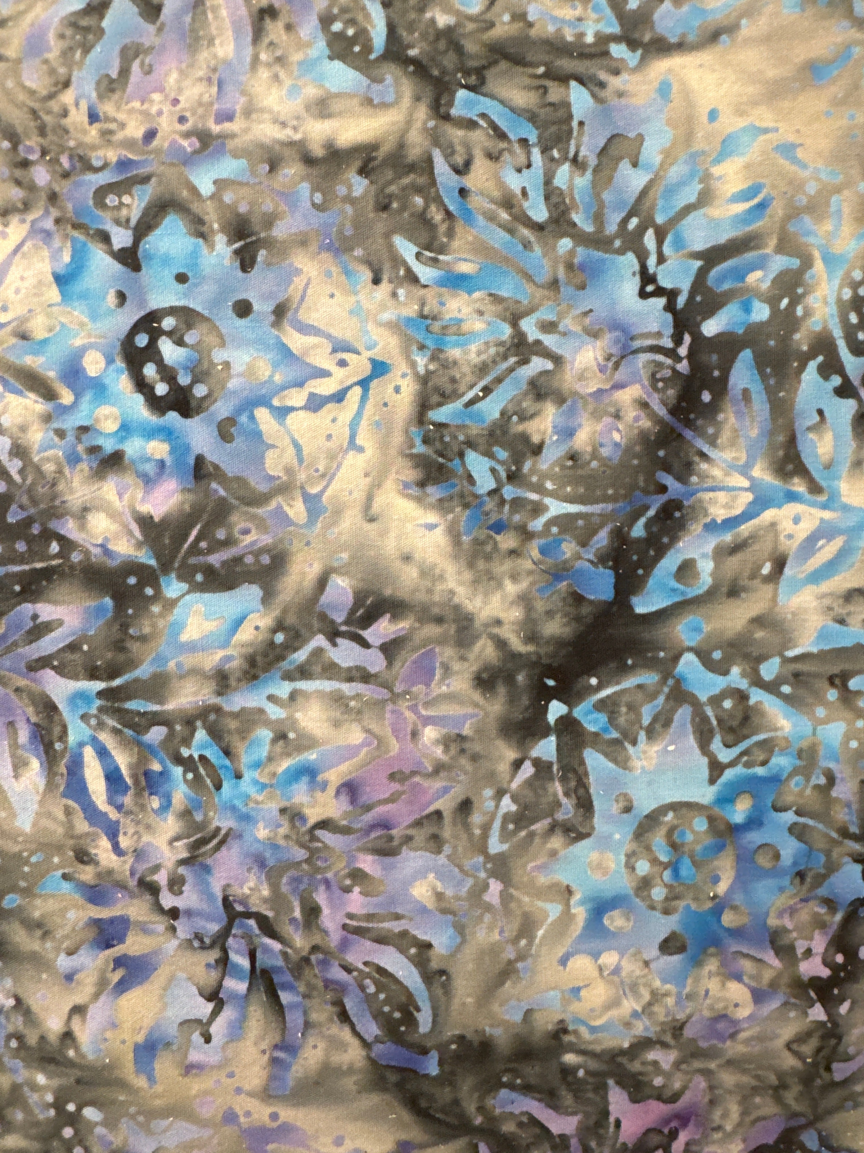 Garden Party Stars and Flowers Turquoise floral quilting fabric by Blank Quilting