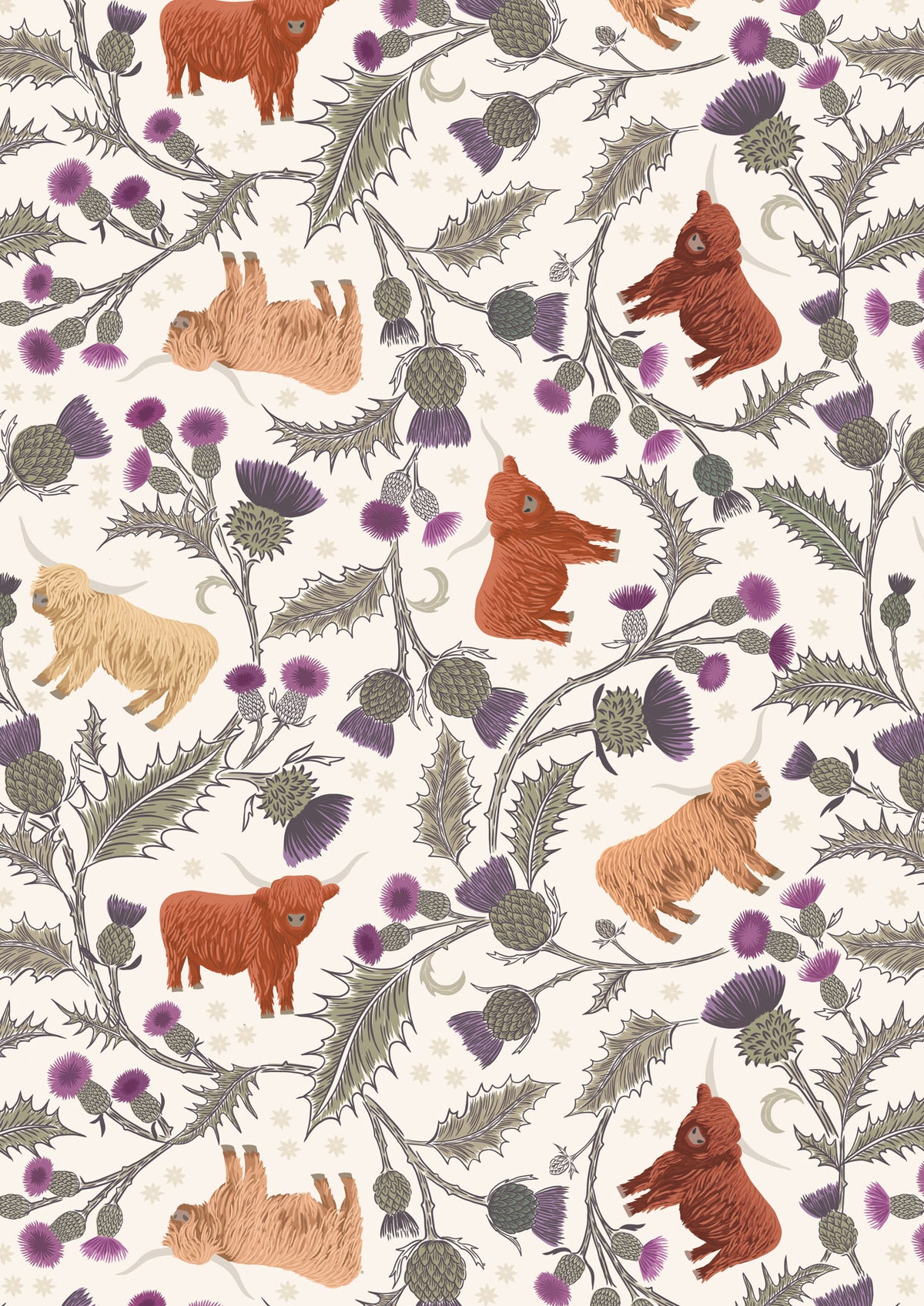 Highlands and Thistles Cotton Wideback Fabric Per Yard