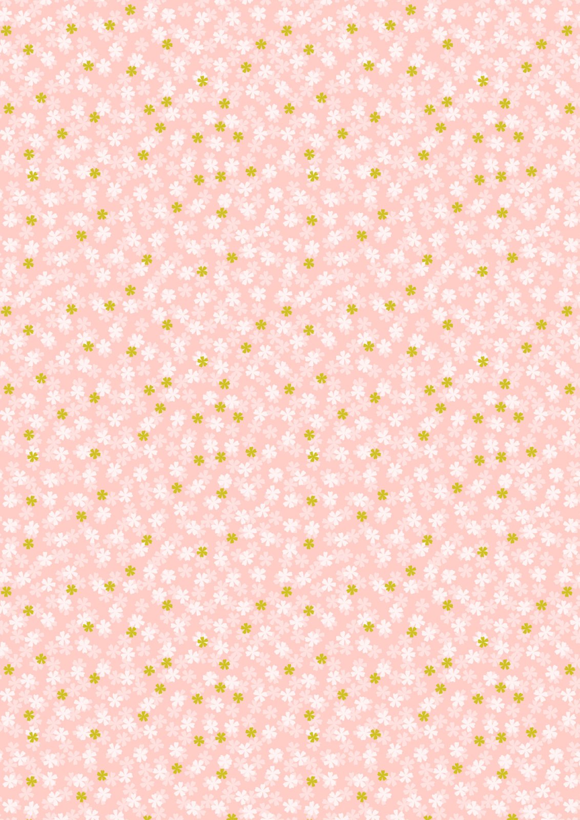 Lewis and Irene Sakura Tiny Blossoms quilting cotton on Pink with gold metallic