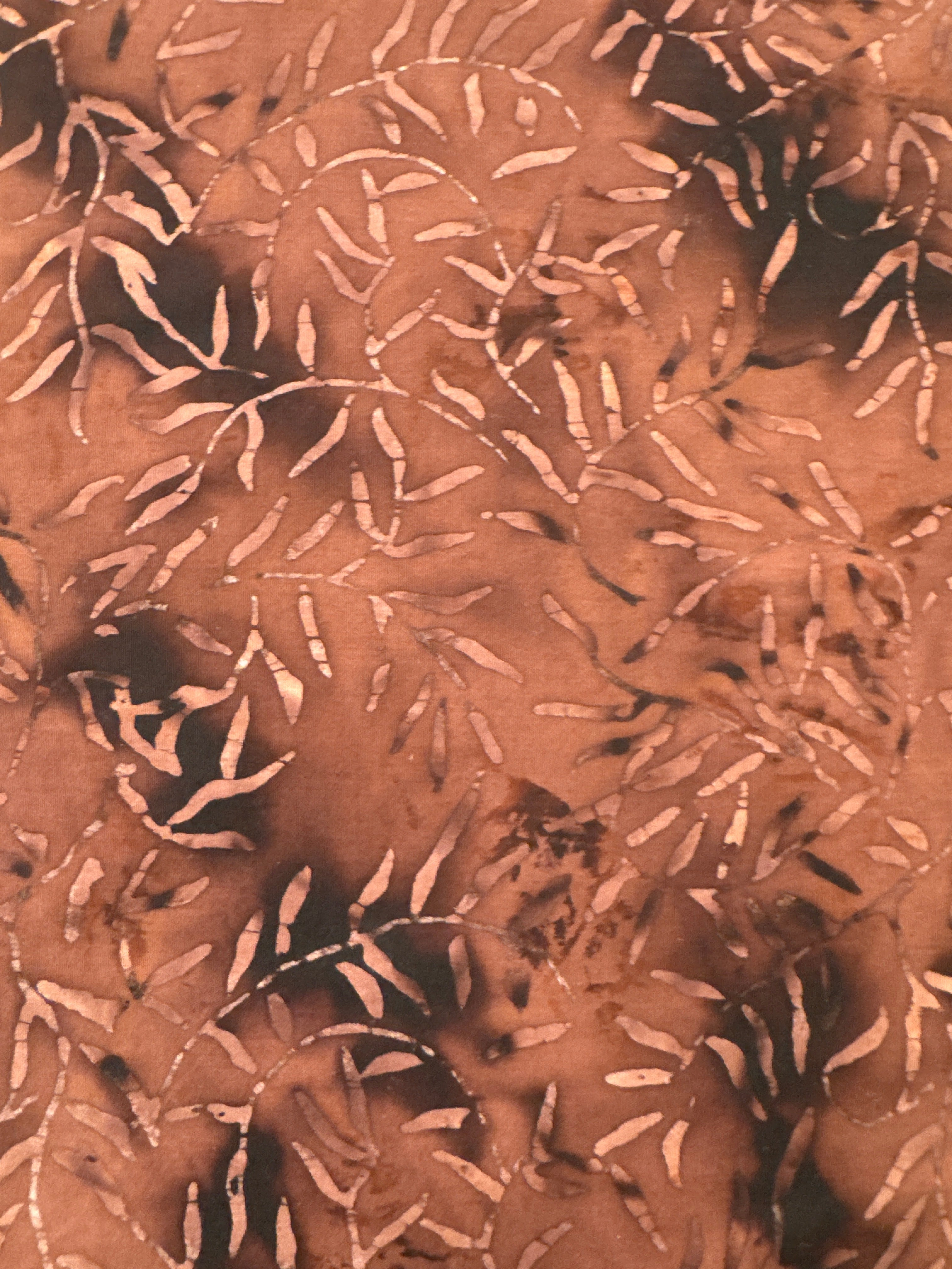 Shriveled Leaves Chocolate brown blender quilting fabric