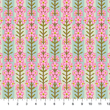 Anna Maria Forgetmenot quilting fabric in Romance for Northcott