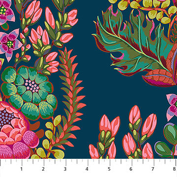 Rhapsody Outstretched Azure Cotton 44"/45" Fabric Per Yard