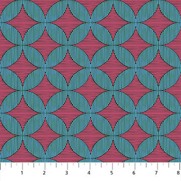 Rhapsody Woven Windows Berry Cotton 44"/45" Fabric Per Yard