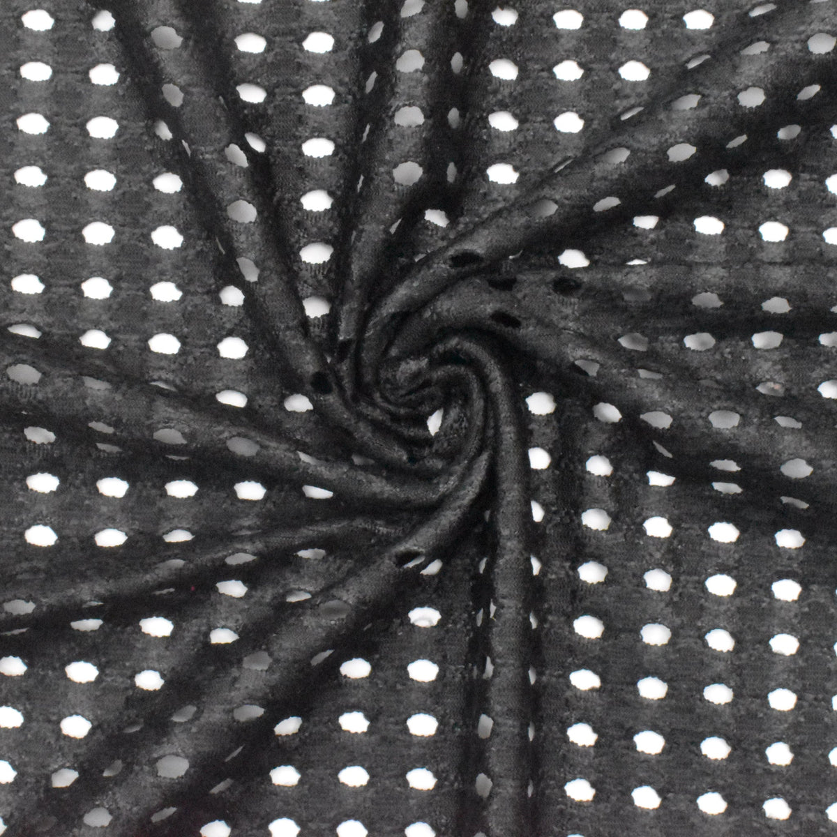 Oil Black Famous Maker Stretch Mesh Yoga Activewear Fabric