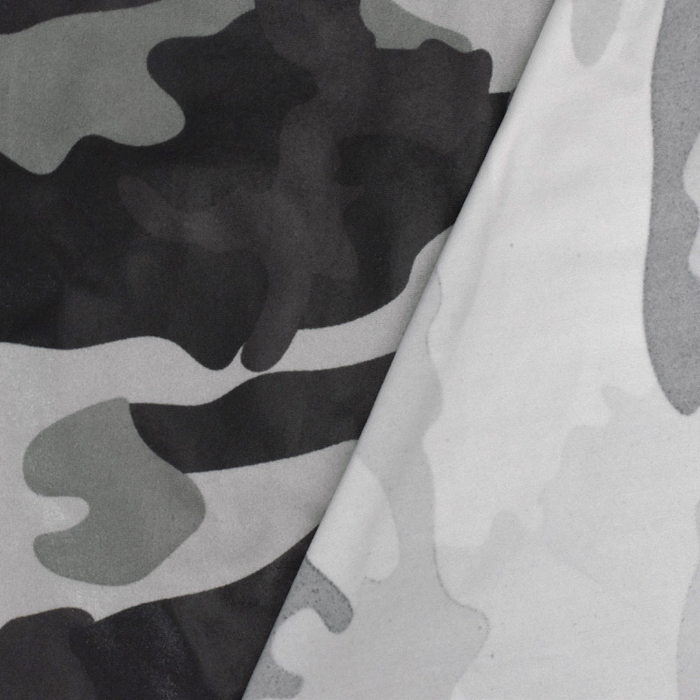 Gray-Multi Famous Maker Camouflage Printed Stretch Tricot Swimwear Fabric