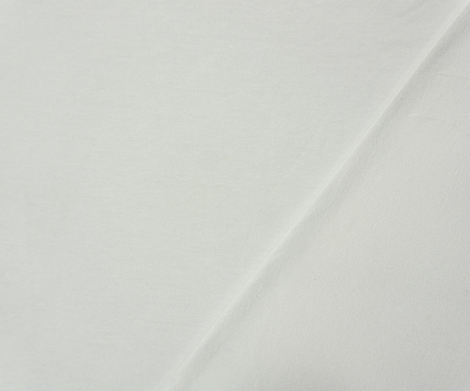 White Famous Maker Rayon Spandex Solid Slub Jersey Knit Fabric
