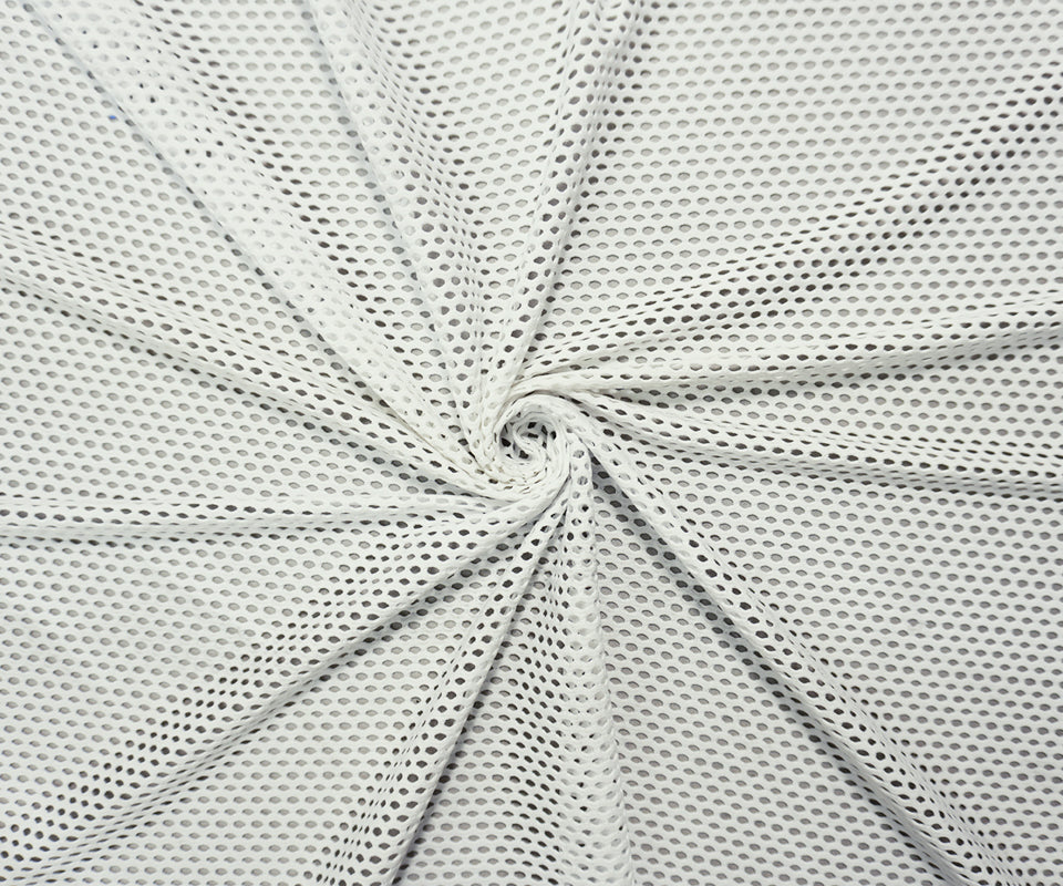 White Famous Maker Nylon Spandex Net Yoga Knit Fabric