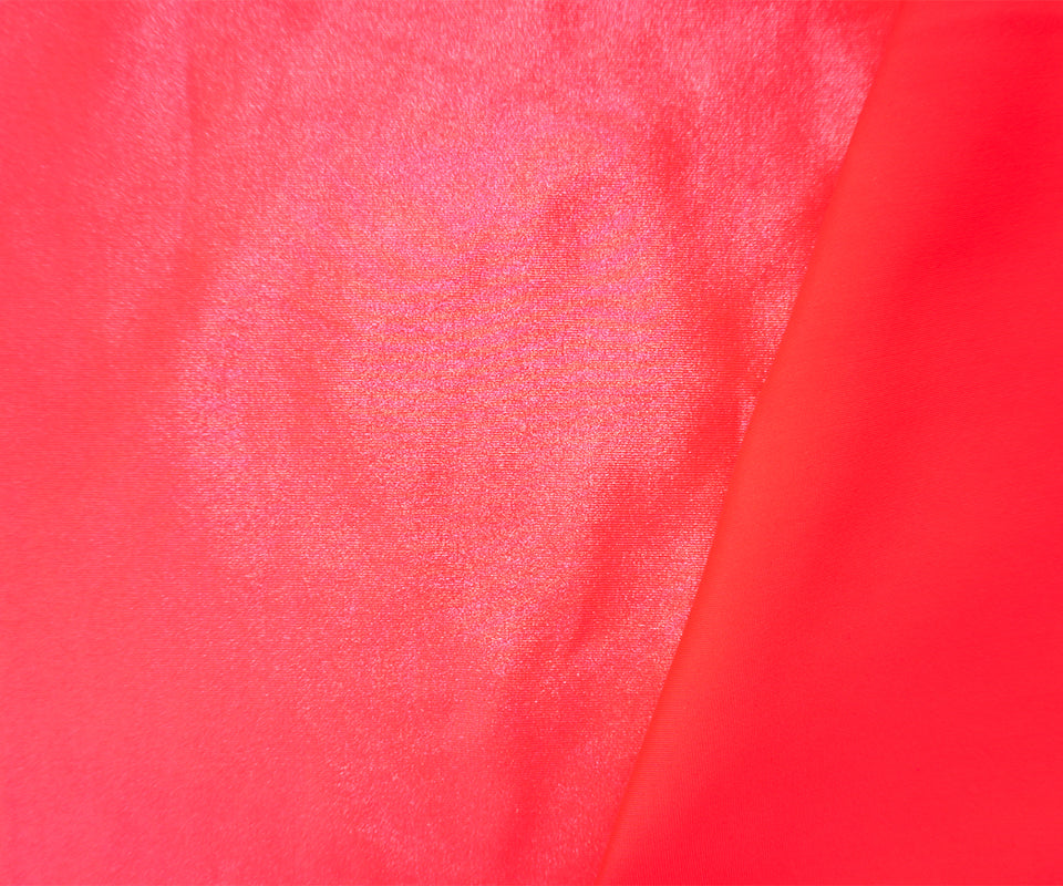 Neon Orange Famous Maker Nylon Satin Tricot Knit Yoga Fabric
