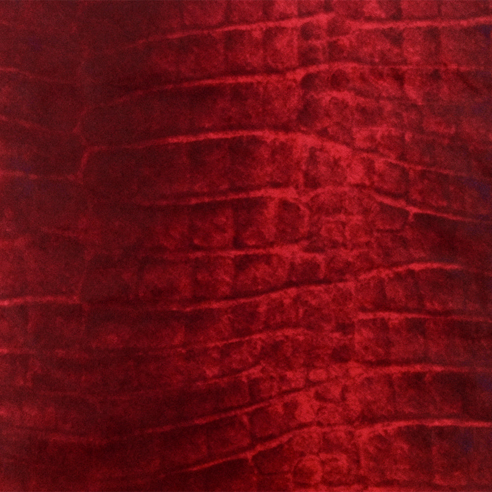 Red-Multi Famous Maker Reptile Printed Satin Tricot Swimwear Knit Fabric