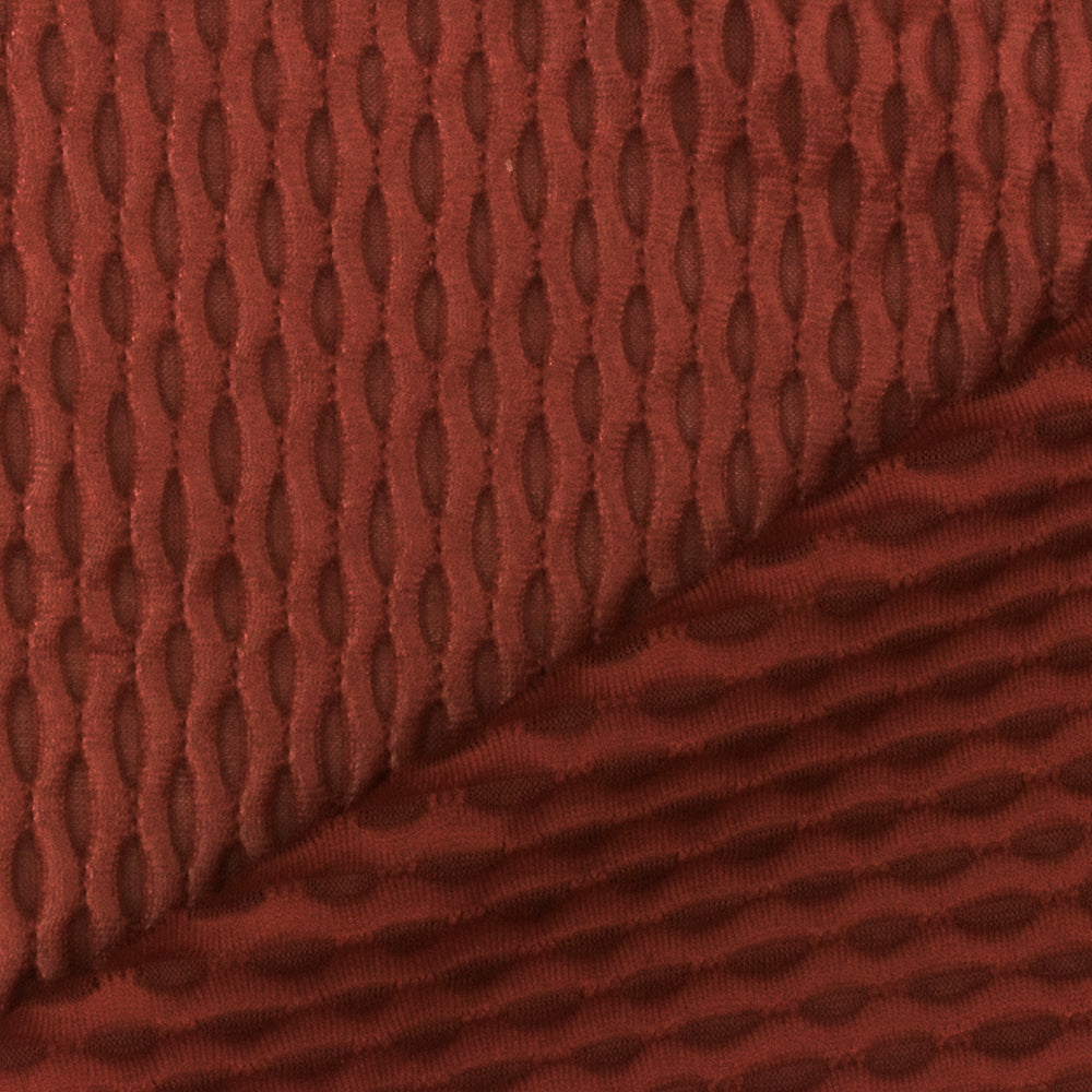 Spiced Orange Famous Maker Stretch 3D Mesh Yoga Activewear Fabric