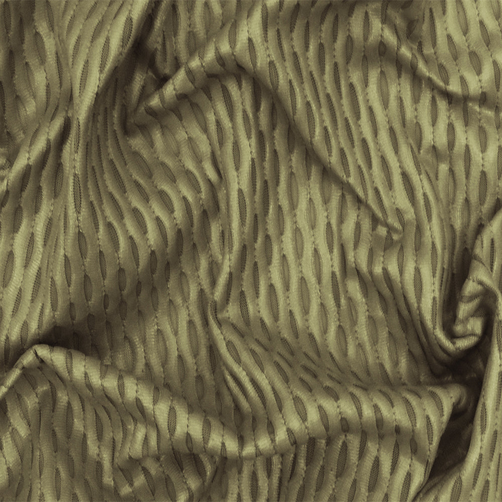 Olive Green Famous Maker Stretch 3D Mesh Yoga Activewear Fabric