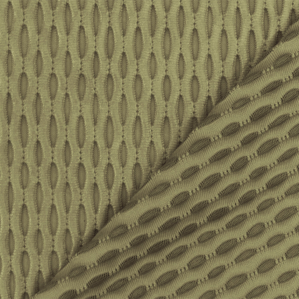 Olive Green Famous Maker Stretch 3D Mesh Yoga Activewear Fabric