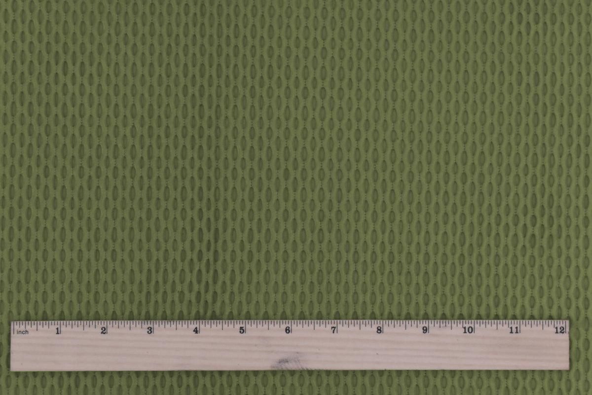 Olive Green Famous Maker Stretch 3D Mesh Yoga Activewear Fabric