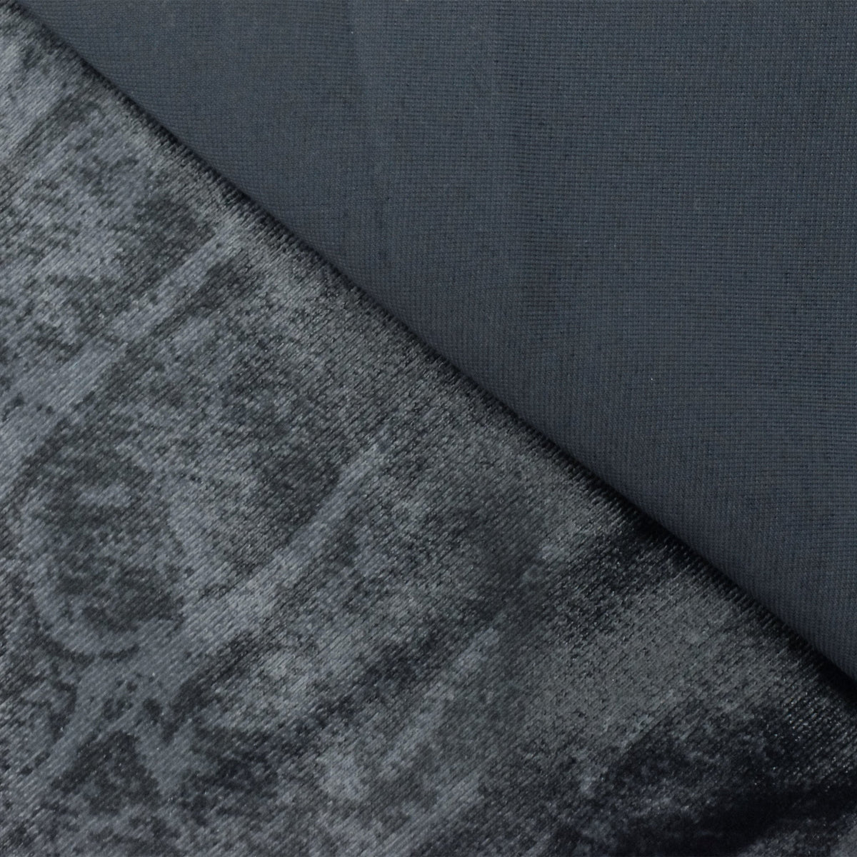 Blue-Black Famous Maker Snakeskin Printed Stretch Tricot Swimwear Fabric