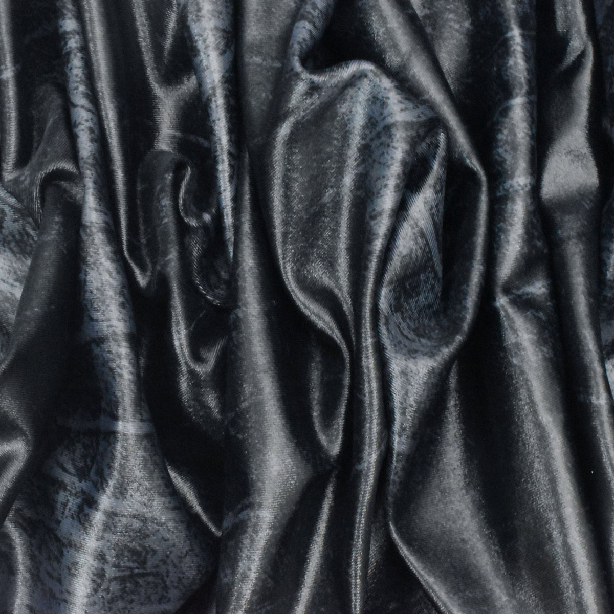 Blue-Black Famous Maker Snakeskin Printed Stretch Tricot Swimwear Fabric