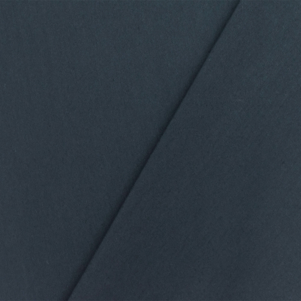 Night Blue Solid Stretch Cotton Blend Broadcloth Woven Fabric