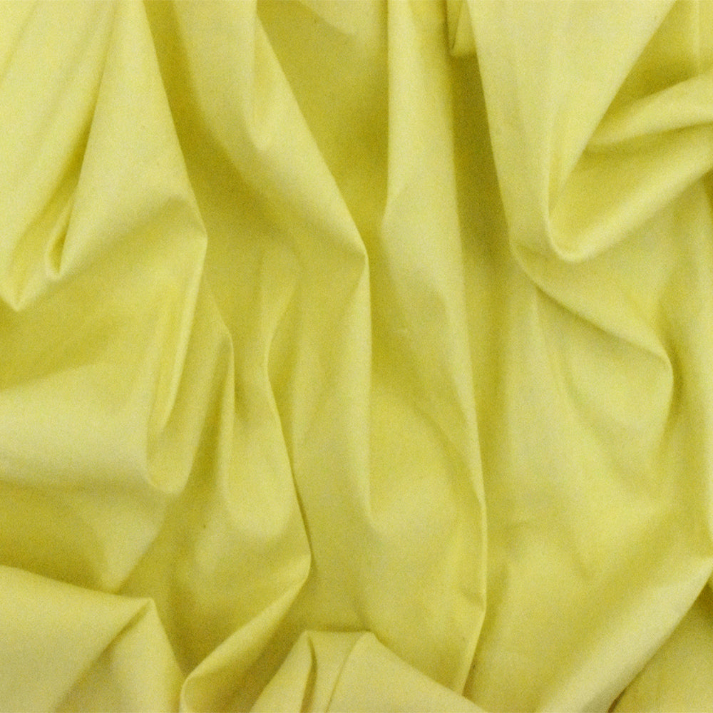 Summery Yellow Stretch Cotton Blend Broadcloth Fabric