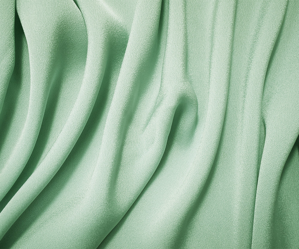 Light Blue Triacetate-Poly Crepe Back Satin Woven Fabric