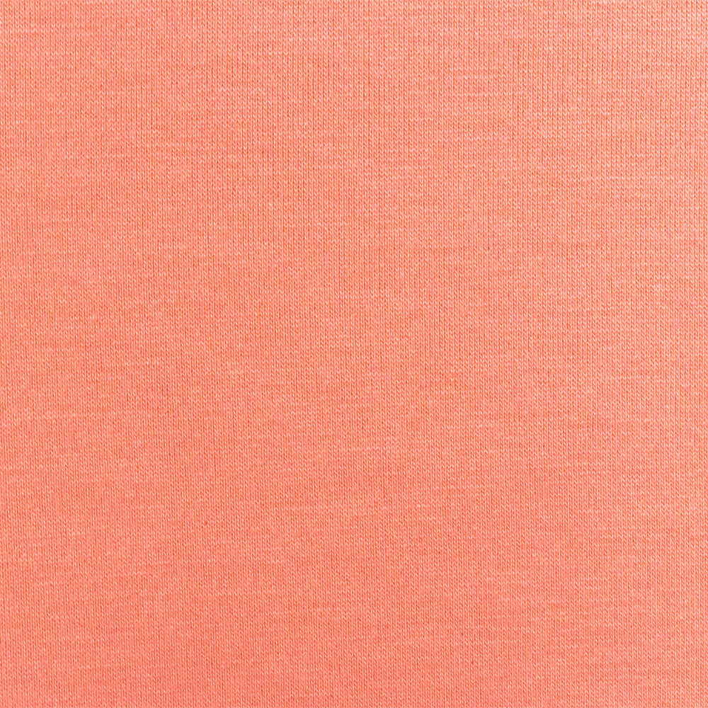 Coral Orange Stretch Rayon Slub Jersey Knit Fabric