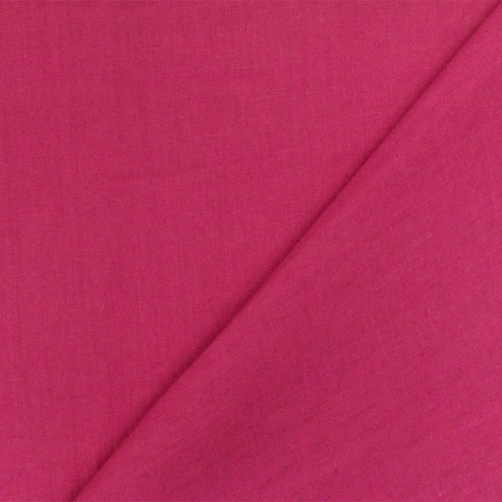 Magenta Pink Solid Polyester Broadcloth Woven Fabric