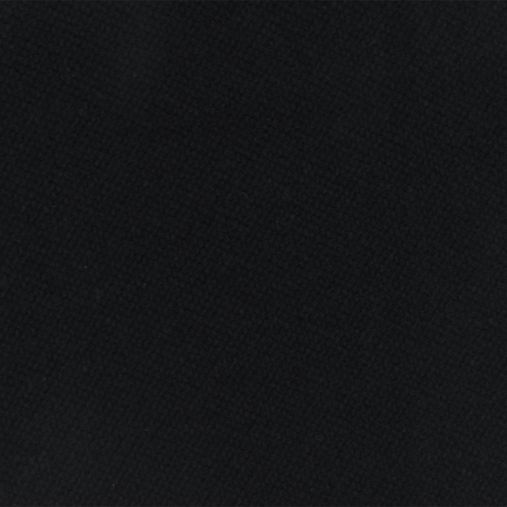 Panther Black Solid Wool-Cotton Twill Woven Coating Fabric