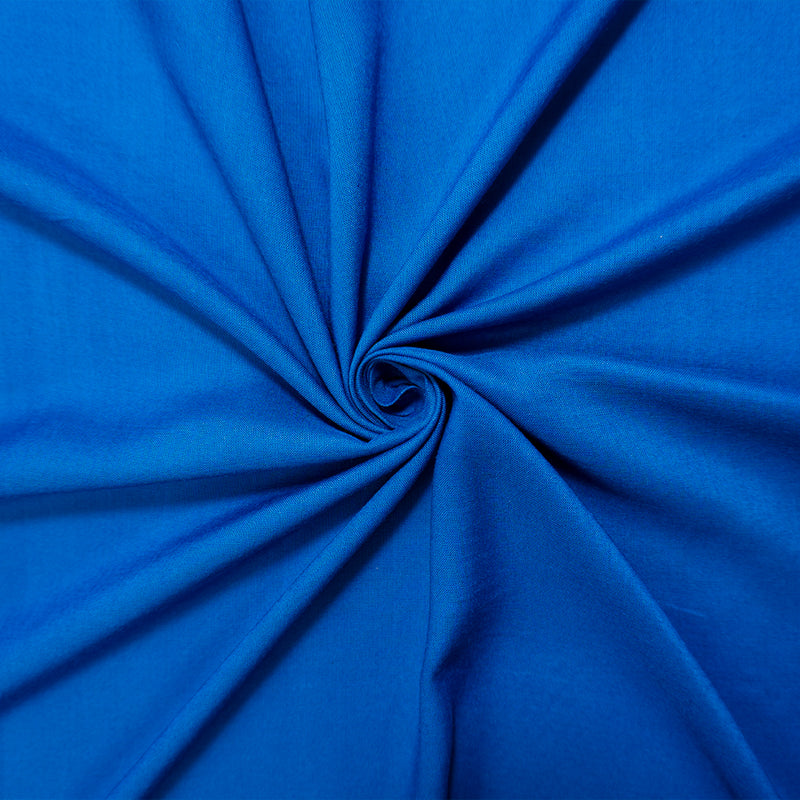 Aegean Blue Rayon Solid Challis Woven Fabric