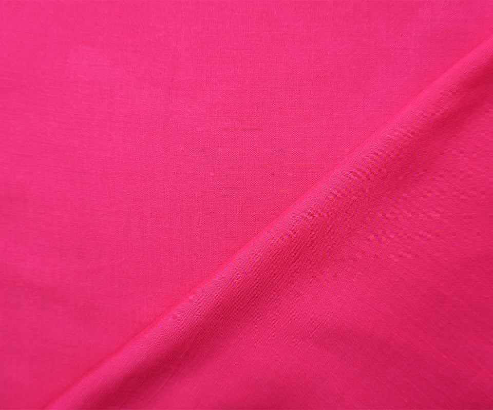 Pink Rayon Solid Challis Woven Fabric
