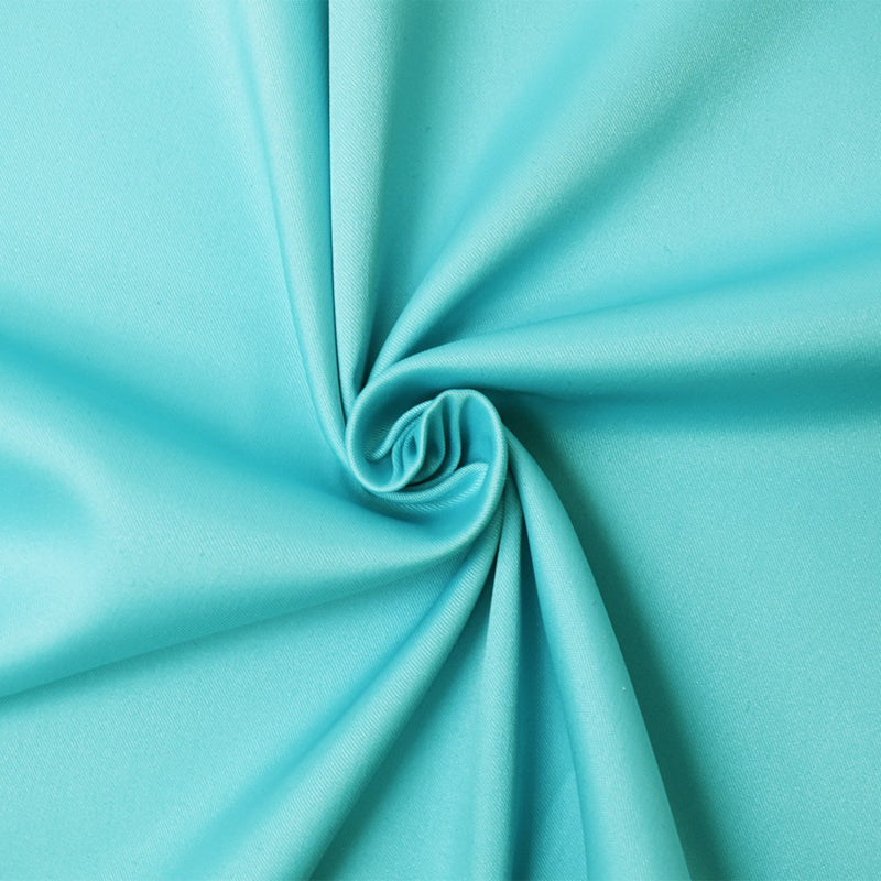 Blue Poly Spandex Stretch Solid Stretch Lamour Woven Fabric