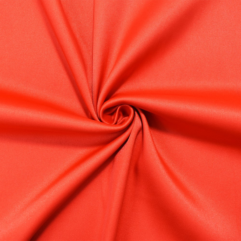 Red Poly Stretch Spandex Lamour Solid Satin Woven Fabric
