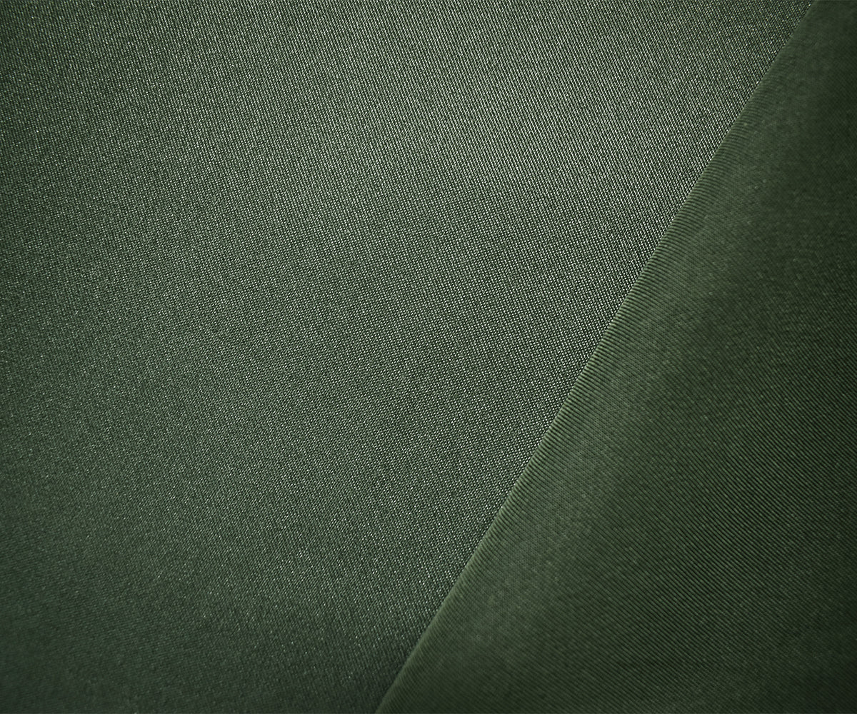 Deep Green Poly Stretch Spandex Lamour Solid Satin Woven Fabric