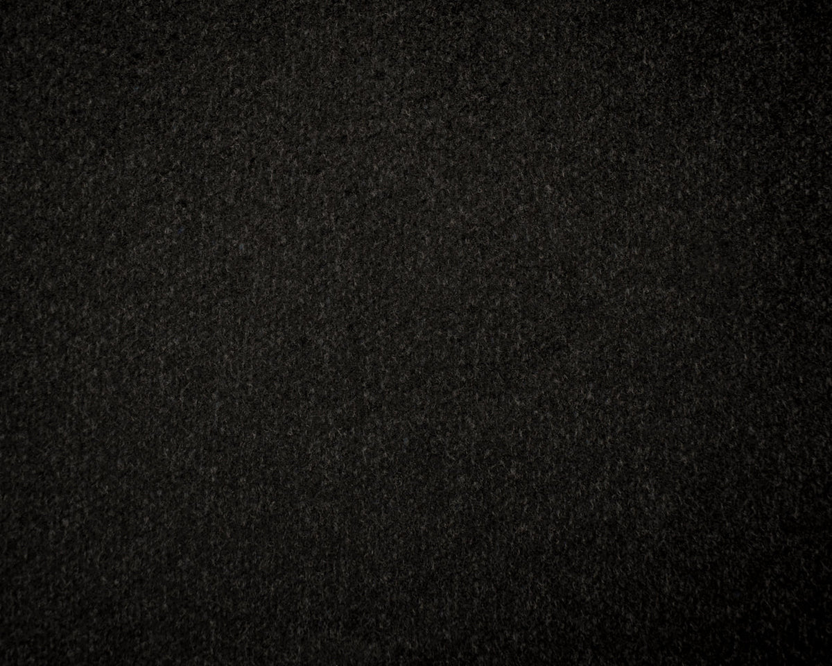 Black-Blue Wool Acrylic Texture Brushed Face Dobby Woven Jacketing Fabric