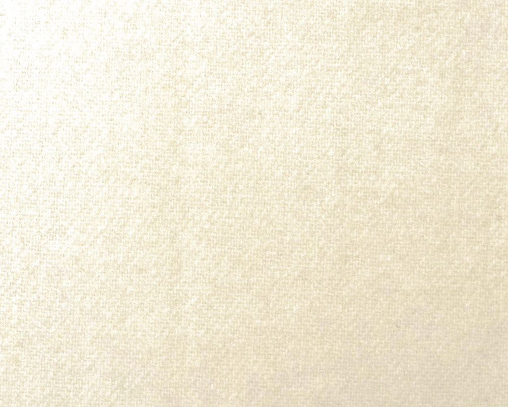 Ivory Poly Wool Solid Single Side Brushed Woven Jacketing Fabric