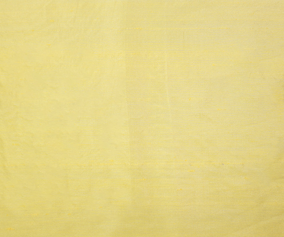 Yellow Silk Slub Silk-Poly Voile Woven Fabric