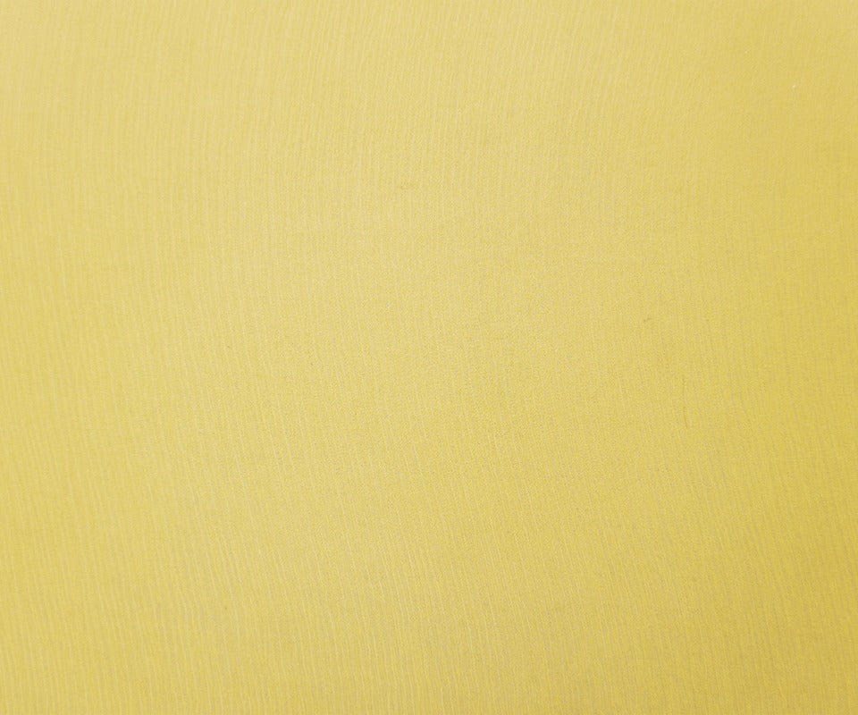 Yellow Silk Solid Crinkled Chiffon Woven Fabric
