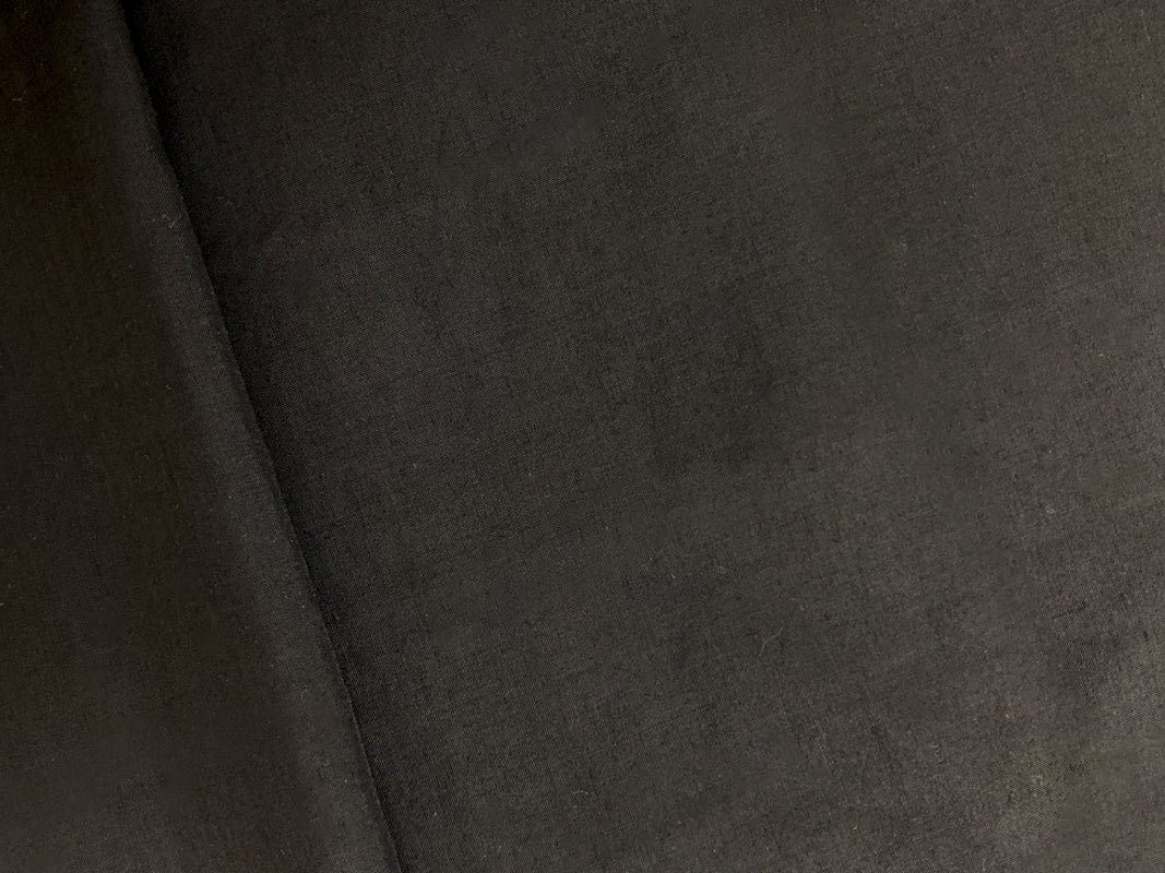 Black Poly Solid Voile Woven Fabric