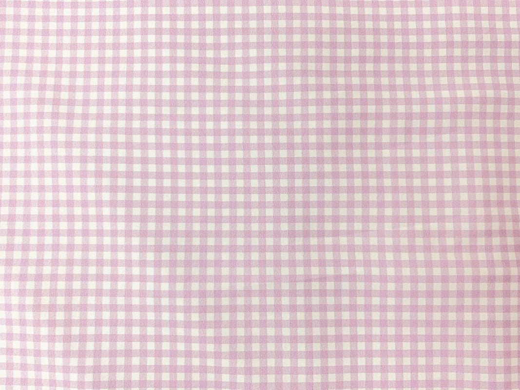 Purple Gingham Printed Board Short Woven Fabric