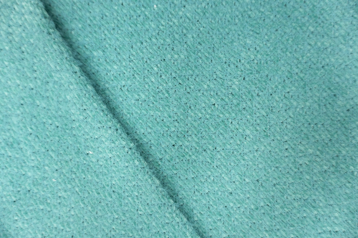 Teal Poly Nylon Chenille Sweater Knit Fabric
