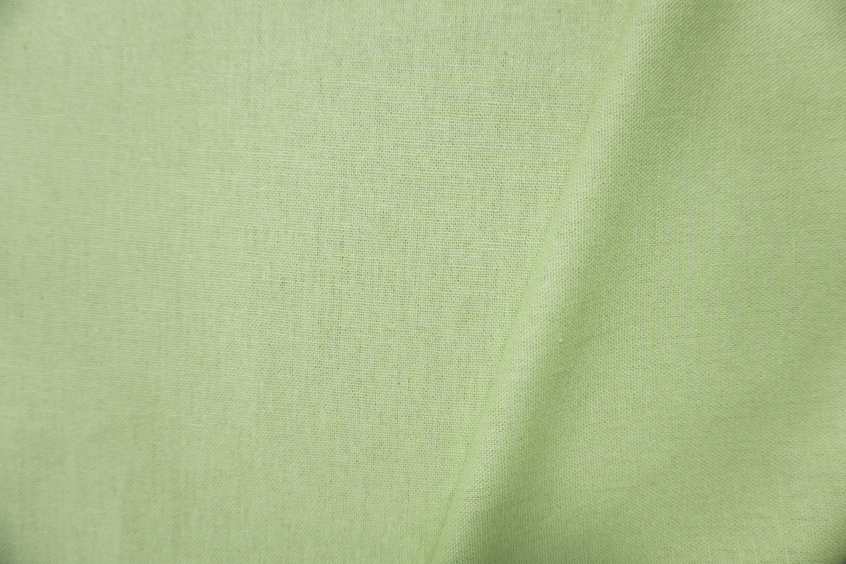 Light Lime Green Washed Rayon Linen Solid Reorderable Woven Fabric